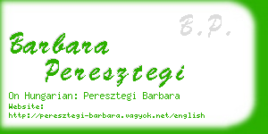 barbara peresztegi business card